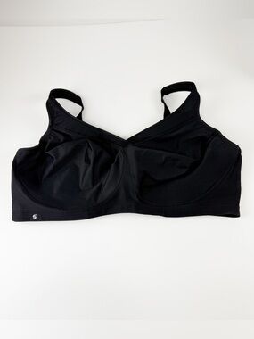 Glamorise Plus Size Magic Lift Seamless Sport Bra 50F Black NWOT 1006